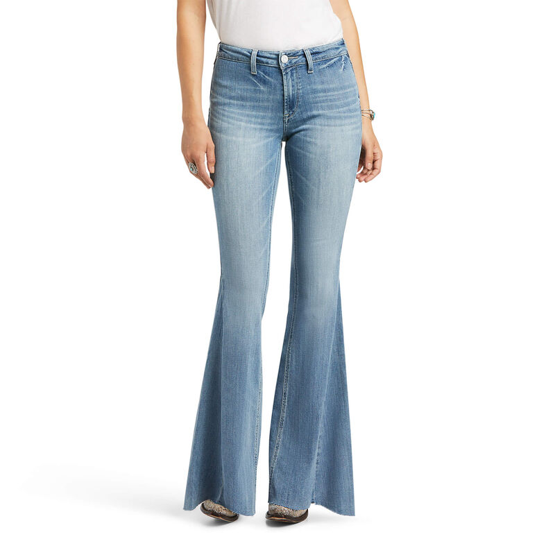 Pantalones Vaqueros Ariat R.E.A.L. High Rise Alondra Flare Azules Mujer - Chile 891-JVHBZP